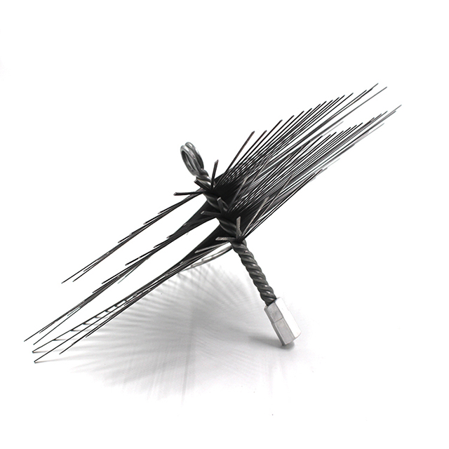 High Quality Flat Wire 1/4 Inch Stainless Steel Square Thread Chimney Cleaning Brush Supplier