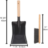Coal Shovel and Hearth Brush Set Made of Natural Wood and Coco Bristles, Hearth Tidy Set, Fireplace Shovel and Brush, Fireplace Tool Set, Metal Brush Pan Set, Fireplace Tools Firepit Tools