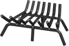 21 inch Fireplace Grate Heavy Duty Solid Steel Indoor Chimney Hearth 3/4 Bar Fire Grates for Outdoor Kindling Tools Pit Wrought Iron Wood Stove Firewood Burning Rack Holder Black