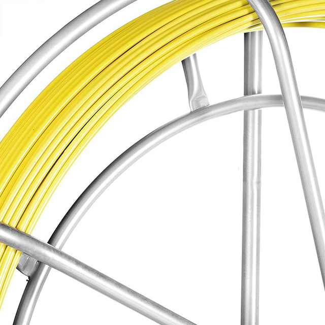 Fish Tape 6mm 1/4'' Wire Cable Running Rod Fiberglass with 425FT Fiberglass Duct Rod