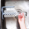 Water Bottle Cleaning Brush Glass Cup Washer with Suction Base Bristle Brush for Beer Cup, Long Leg Cup, Red Wine Glass and More Bar Kitchen Sink Home Tools Grey