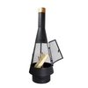 steel black wood fuel heating chimney