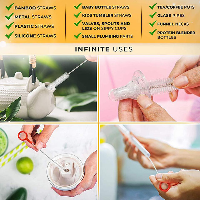 Nylon/PP Straw Cleaning Brush for Sale Source Manufacturer