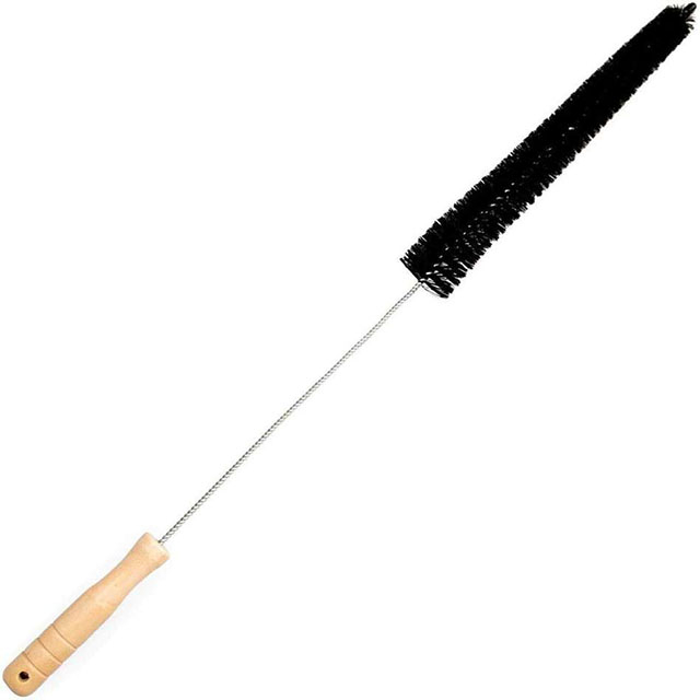 Factory Wholesale Wooden Handle Black Nylon Chimney Cleaning Brush, Can Be Extended
