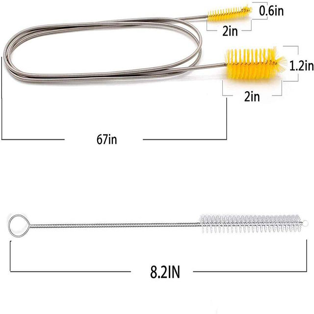 Strength Supply Chimney Nylon Pipe Cleaning Brush, Aquarium Pipe Dirt Cleaning Brush