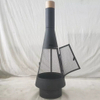 steel black wood fuel heating chimney