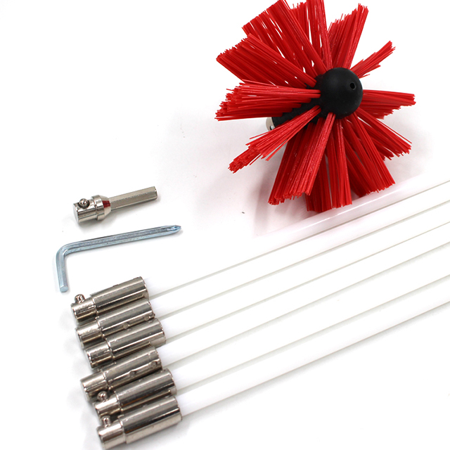 Hot Selling 16ft Power Drill Drive Spin Dryer Lint Cleaning Brush Kit Support Customization