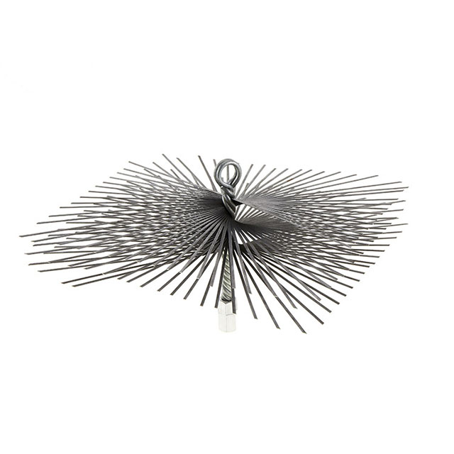 High Quality Flat Wire 1/4 Inch Stainless Steel Square Thread Chimney Cleaning Brush Supplier