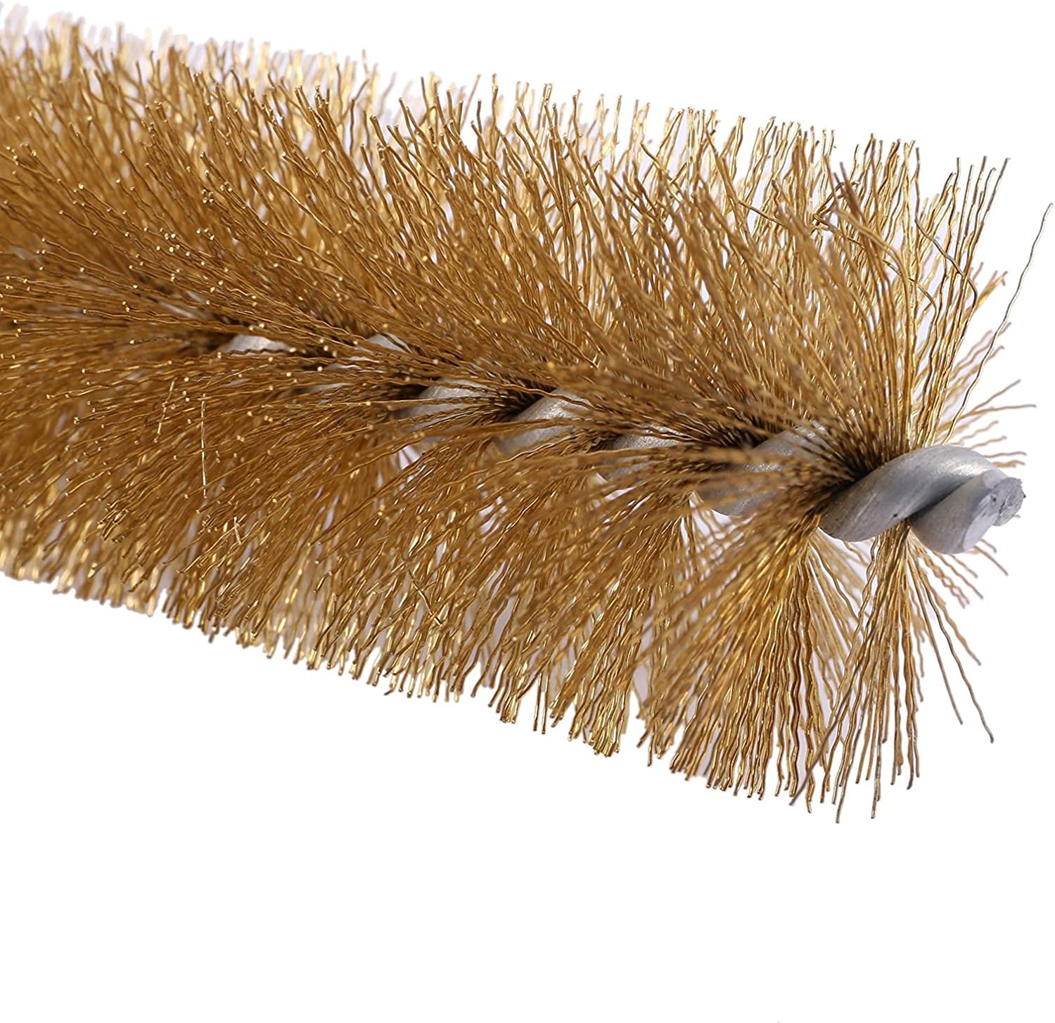 Brass Tube Cleaning Brush Wire Brush Set Cleaning Polishing Tool Brass Wire Brush Set For Pipe Tube Cylinder Bores Cleaning Hand Tool