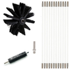 Dryer Vent Duct Cleaner Kit Chimney Cleaning Brush 6 inch 4 inch Drier Lint Sweeping Tool 24’ Flexible Rods Drill Attachment