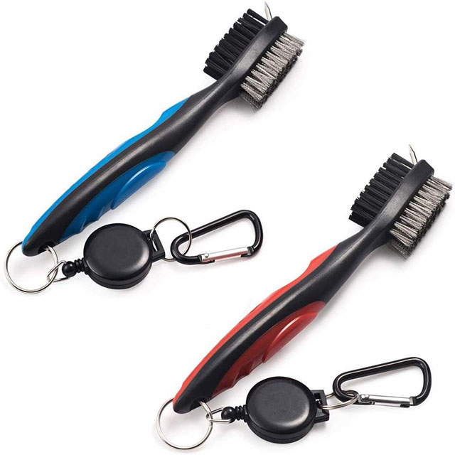 Factory Wholesale Club Cleaner Retractable Zipper Aluminum Golf Club Brush