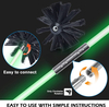 35 Feet Dryer Vent Cleaner Kit, New Upgrade Fluorescent Version Flexible Hose Dryer Lint Cleaning Brush Vent Cleaner with Drill Attachment , Durable Brush Head