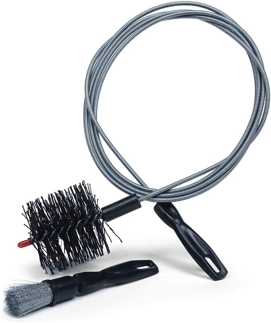 Pellet Stove Vent Cleaning Kit | 3" by 3.5" Bristle Head | Extra Length 10 Feet Long | Chimney Sweep Kit for Wood Pellet Stove Pipes | Extra Flexible Cleaning Brush