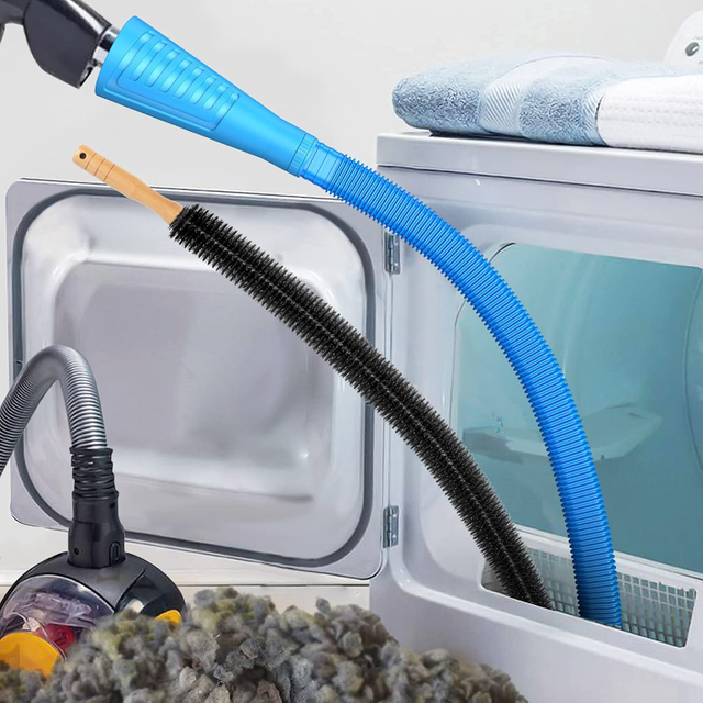  Dryer Vent Cleaner Kit and Dryer Lint Brush Vacuum Hose Attachment Brush Lint Remover Power Washer and Dryer Vent Vacuum Hose