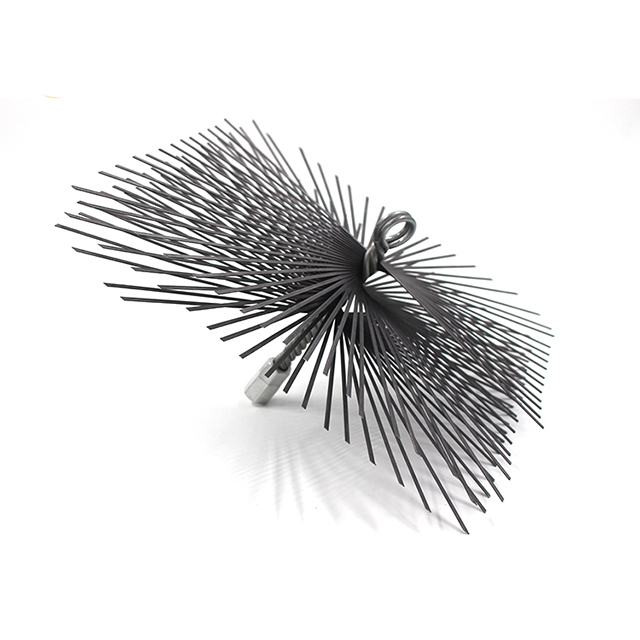 High Quality Flat Wire 1/4 Inch Stainless Steel Square Thread Chimney Cleaning Brush Supplier