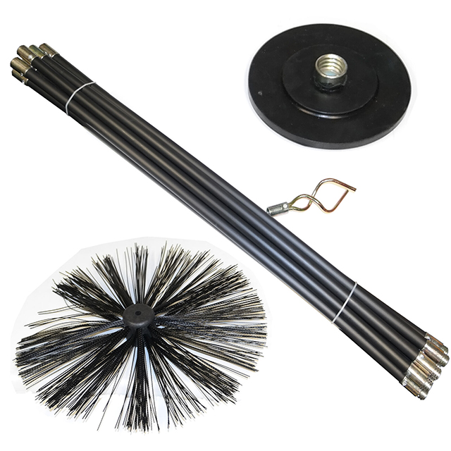 12Pcs Customized Rubber Screw Clearing Blocked Drain Cleaner Rods Set Drain Rod Set