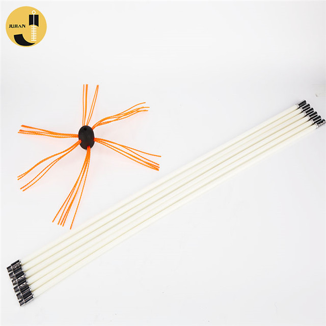 20-3ft Electric Rotary Drill Drive Sweeping Cleaning Brush Kit with Nylon Flexible Rod