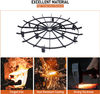 Fire Pit Grate Log Grate Round 40in Heavy Duty 16 Iron Bars Wagon Wheel Firewood Fireplace Grate 12 Legs for Indoor Chimney Hearth Kindling, Outdoor Patio Camping Firepits
