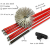 Wholesale Spiral Flat Steel Brush Rotary Fireplace Cleaner Chimney Sweeping Kit
