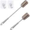 Factory Wholesale Long Handle Gray Foam Cup Brush Can Be Processed by Direct Order