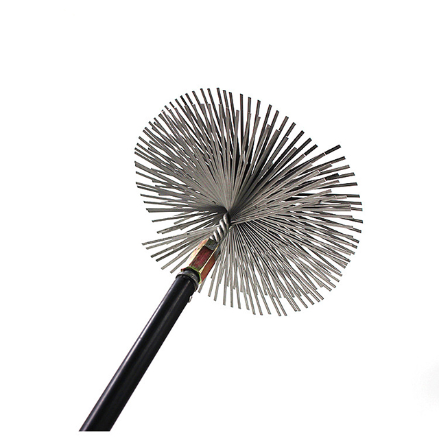Hot Selling Customizable Round Flat Wire Brush for House Chimney Boiler Spin Cleaning
