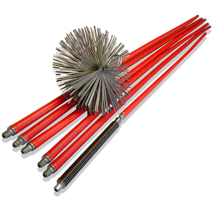 Wholesale Spiral Flat Steel Brush Rotary Fireplace Cleaner Chimney Sweeping Kit
