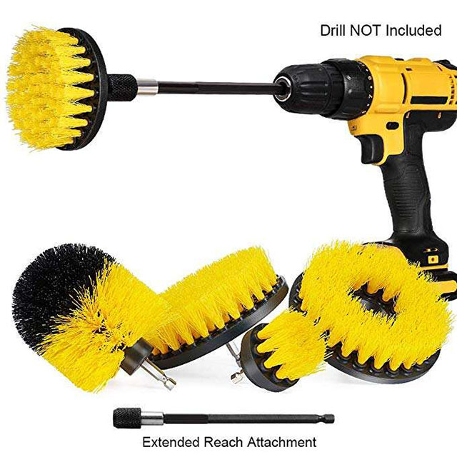 Strength Factory Custom Drill Brush Set for Bathroom Surface Cleaning Kit