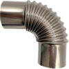 Stainless Steel Wood Stove Pipe Elbow 90 Degree Diameter 2.36 Inch Chimney Flue Elbow for Outdoor Camping Wood Stove Exhaust Pipes