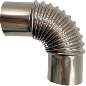 Stainless Steel Wood Stove Pipe Elbow 90 Degree Diameter 2.36 Inch Chimney Flue Elbow for Outdoor Camping Wood Stove Exhaust Pipes