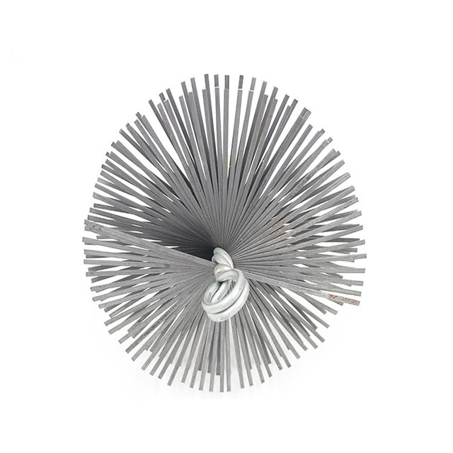 Hot Selling Customizable Round Flat Wire Brush for House Chimney Boiler Spin Cleaning