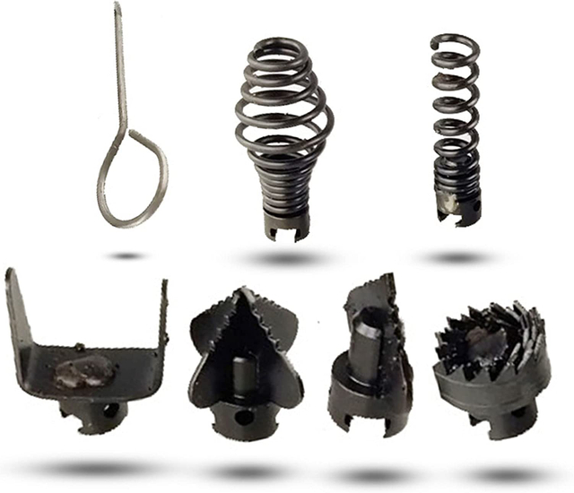 Drain Cleaner Combination Cutter Head Set Cutter Head for Dredging 7pcs 16mm Manganese Steel Drain Cleaner Machine Combination Cutter Head Set for Pipeline Dredging Machine
